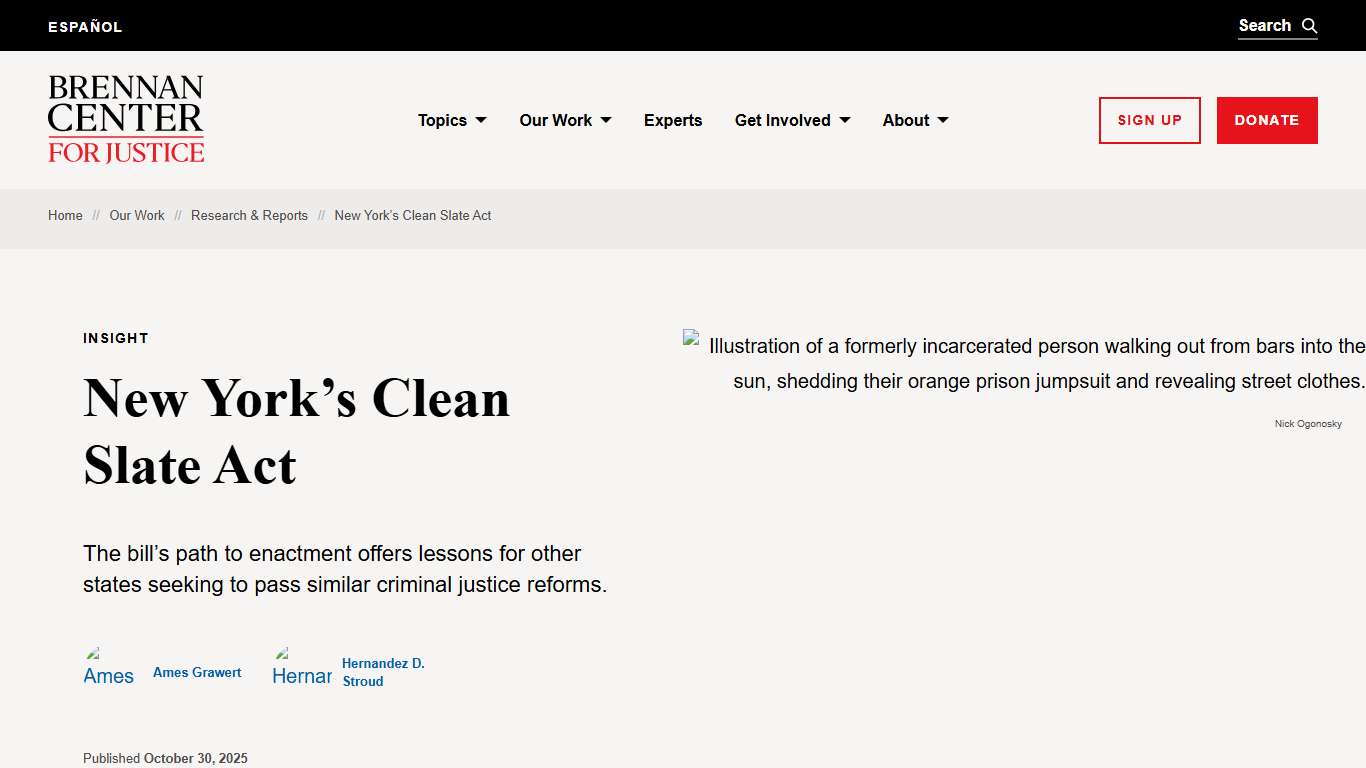 New York’s Clean Slate Act Brennan Center for Justice