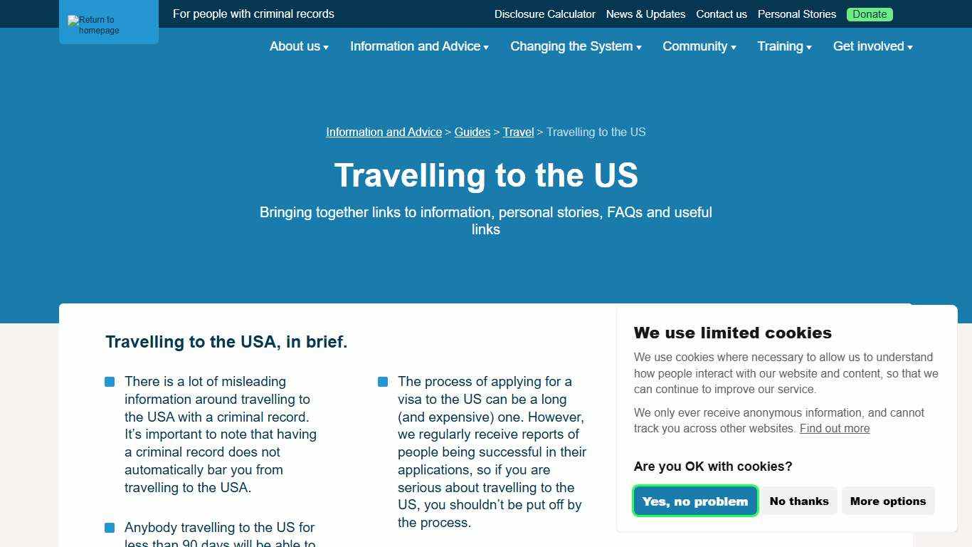 Travelling to the US - Unlock